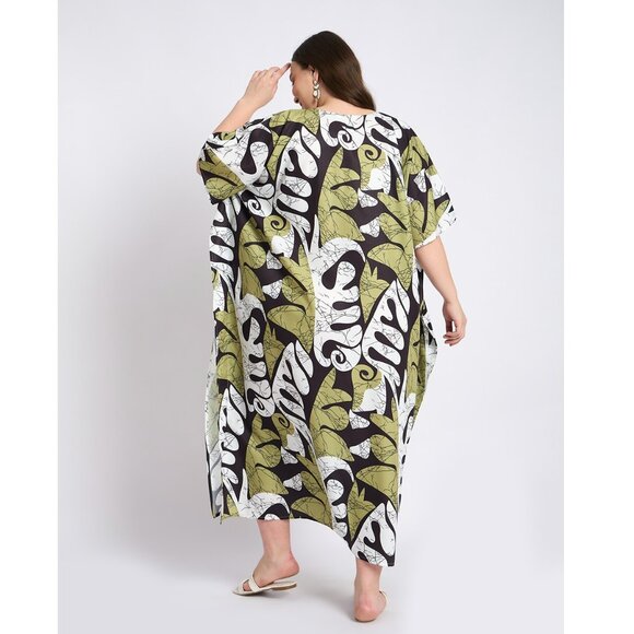 Gypsie Blu Women Plus Size Polyester Caftan Dress Long Maxi Kimono Dresses Gowns - Picture 6 of 7